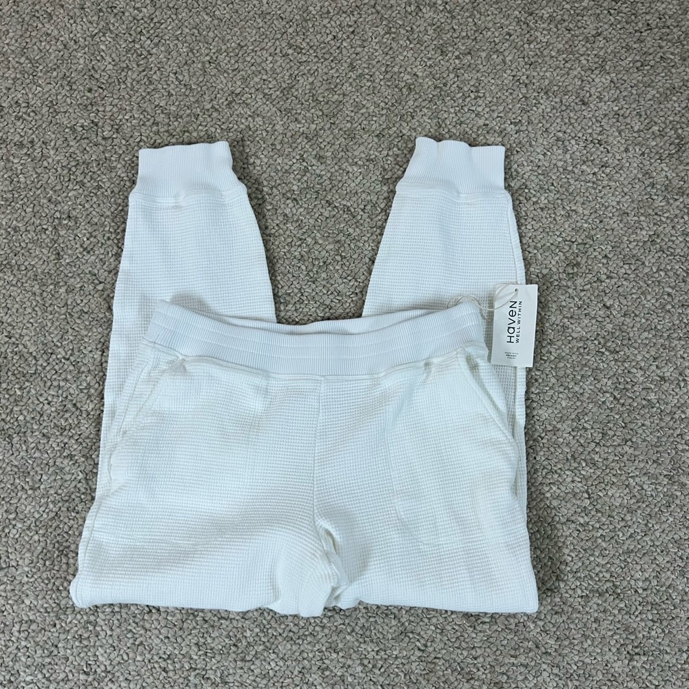 NWT Haven Well Within Women's White Joggers small